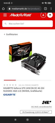 Gtx 1650 Grafikkarte braucht diese einen Stromanschluss?