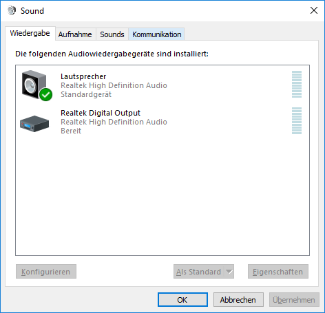 Windows 10: Realtek Hd Audio Manager Erkennt Kombi Anschluss nicht