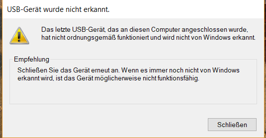 Windows 10 Usb 2 0 Gerat An Usb 3 0 Nicht Erkannt